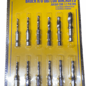 BROCA A/V OBI CON MACHUELO JUEGO 12 PZ MM/STD 211118 OBI SKU 4954