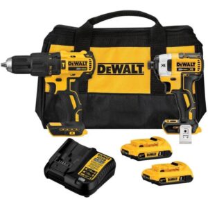 COMBO TALADRO PERCUTOR 1/2" + ATORNILLADOR DE IMPACTO 1/4" BRUSHLESS 20V DCK223D2 DEWALT
