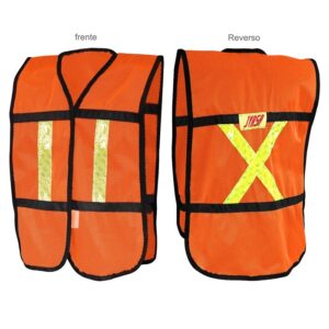 CHALECO DE MALLA NARANJA DE ALTA VISIBILIDAD CON REFLEJANTE JYRSA