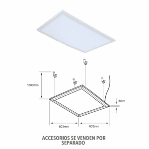LAMPARA LED PARA TECHO EMPOTRABLE AZMIDI II,INTERIORES,LUZ DE DIA 40W, PARA OFICINA TECNOLITE 40DPANLED65MVB