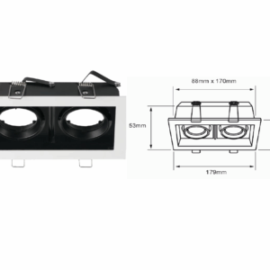 LAMPARA PARA TECHO ALICANTE I,INTERIORES,GX5.3/GU10,BLANCA,PARA CASA COLOR BLANCO INTERIOR NEGRO TECNOLITE  120YD4002MVB