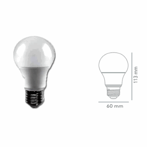 FOCO LUZ DE LED 8.5 WATTS NO ATENUABLE TECNOLITE A19-LED/010/65-3 HIDRUS I