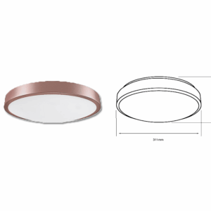 PLAFON DE LUZ LED DE 16 WATTS COLOR SATINADO TECNOLITE FC-LEDRL/004/30/R