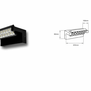LAMPARA DE PARED ARBOTANTE LED DIRIGIBLE 18 W,LUZ SUAVE CALIDA IP65, IK06,NO ATENUABLE LED INTEGRADO TECNOLITE 18HLED123MV30N