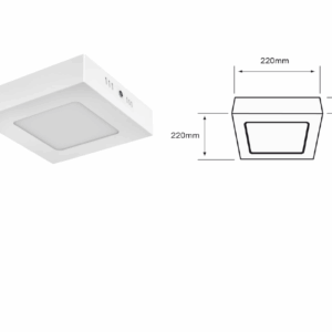 LAMPARA LED TECHO DE INTERIOR PARA SOBREPONER18 W,LUZ DE DIA 6500K COLOR BLANCO TECNOLITE 18PTLLEDC65MVB