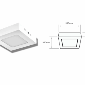 LAMPARA DE LUZ CUADRADA COLOR BLANCO PARA TECHOS TECNOLITE 18PTLLEDR65MVB