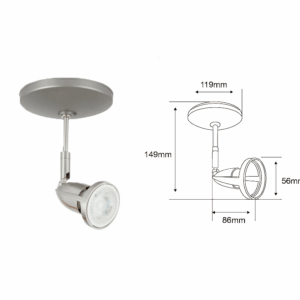 LAMPARA PARA TECHO BAVENO,INTERIORES,6W,TECNOLITE 60YSN378LMVS