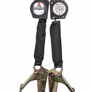 LINEA RETRACTIL HAWK TWIN DE CINTA CON GANCHOS GDE ALUMINIO (CUMPLIMIENTO ANSI)