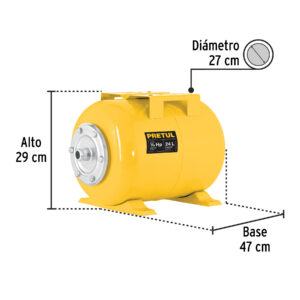 TANQUE HIDRONEUMATICO HORIZONTAL,24 L,PRETUL 27039